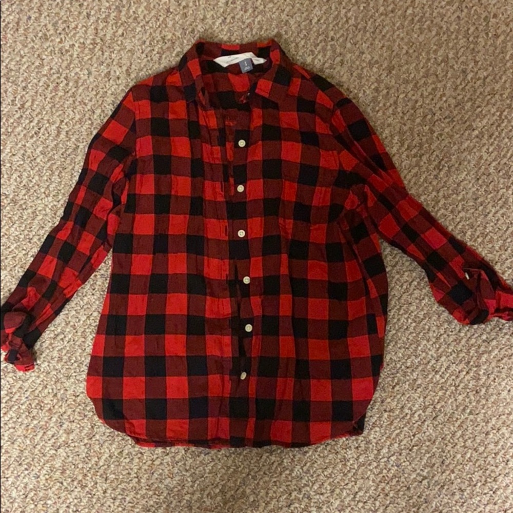 Old Navy red and black flannel.